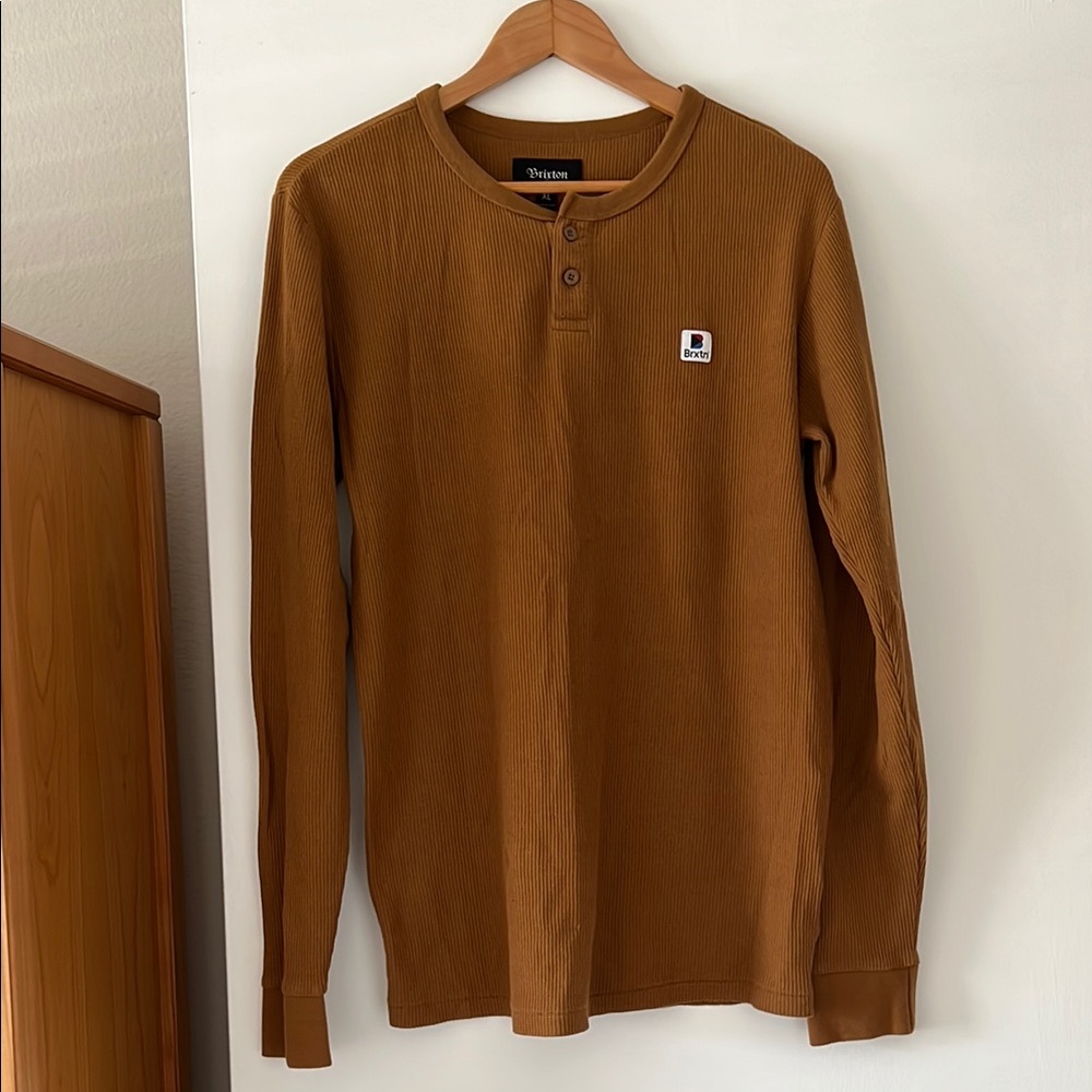 Brixton Men’s Waffle Long Sleeve Henley Shirt | XL